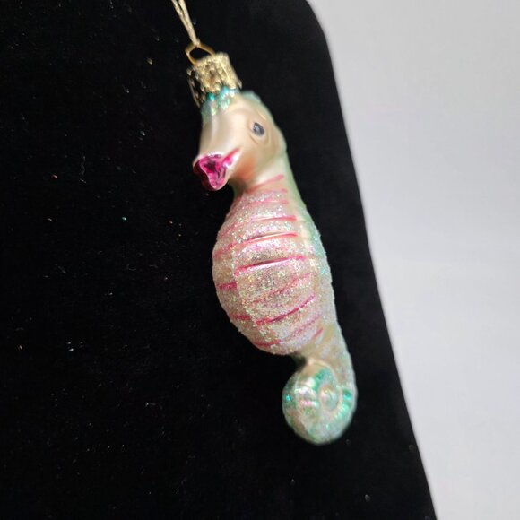 Christopher Radko 1996 Seahorse Glass Ornament Charlie Horse 4.5" - Picture 5 of 7